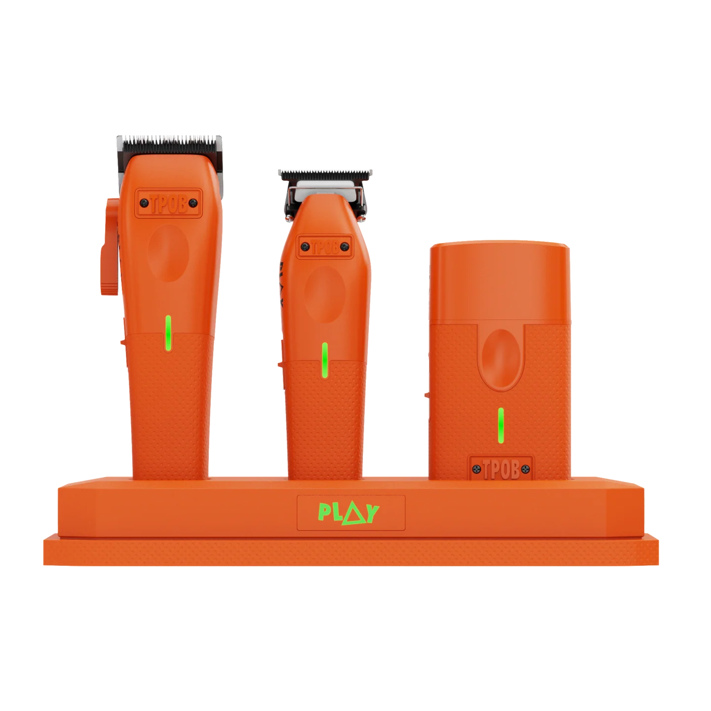 TPOB PLAY-3-PACK – Orange Edition (Clipper, Trimmer & Shaver with 3-Way Stand)